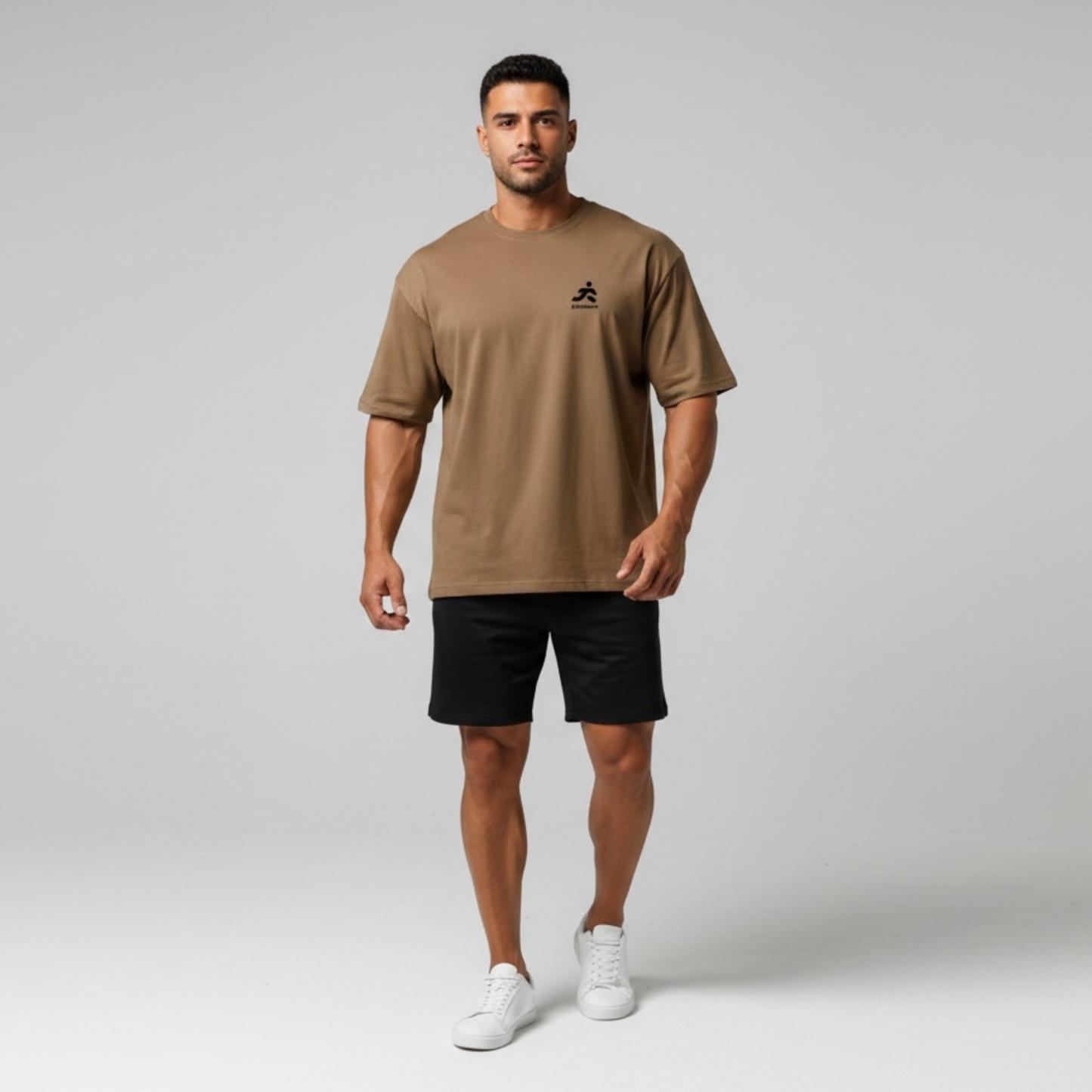 Men Oversized T-Shirt Beige